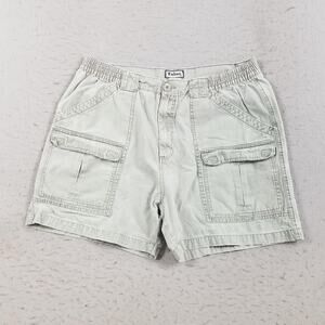 Talos Cargo Shorts Mens 40 Light Sage Green Elastic Waist Cotton Utility Pockets